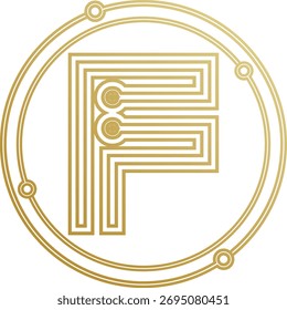 Diseño de logotipo de Tecnología. Diseño de logo de joyería. Diseño de logo de seguridad. Diseño de logotipo de lujo F