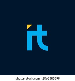 Technology logo design. iT letter logo design. Software development Logo Template. icon. symbol. logo vector