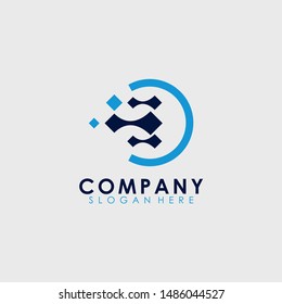 Technology Logo Design. Modern Design. Technology Icon. Flat Logo. Technology. Vector Illustration.