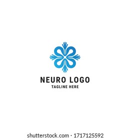 Technology logo design. Neuron logo - vector