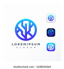 Technology logo design ready to use