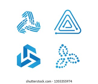 Technology logo design set