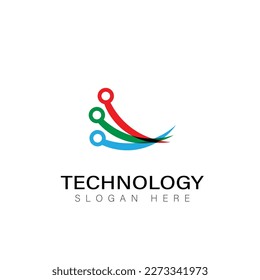 technology logo design symbol tec 