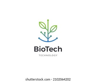 Technology Logo Design Template. Biotechnology Logo Design