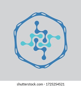 Technology logo design template for business