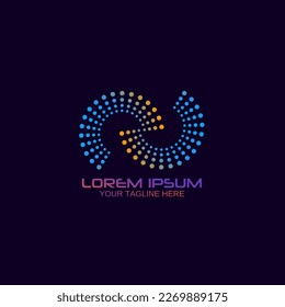 Technology Logo design template, Connecting logo symbol template. Vector logo in flat style.
