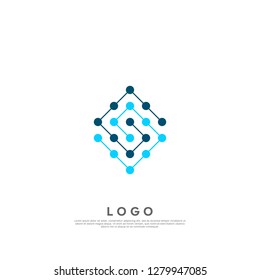 technology logo design template. creative sign. Universal vector icon. - Vector