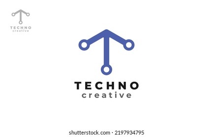 Technology Logo Design Template With Creative Concept