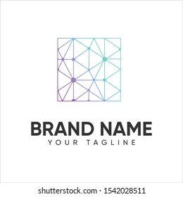 Technology Logo Design Template Full Color for Company