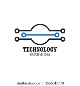 Technology logo design template vector illustration
