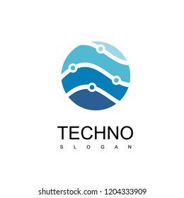 Technology Logo Design Vector