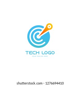 technology logo design vector - Vector