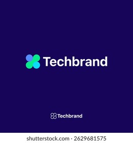 Technology logo design vector. Clean and modern tech logo design. Abstract technology symbol in simple style.