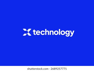 Vetor de design de logotipo de tecnologia. Design de logotipo de tecnologia limpo e moderno. Símbolo de tecnologia abstrato em estilo simples.