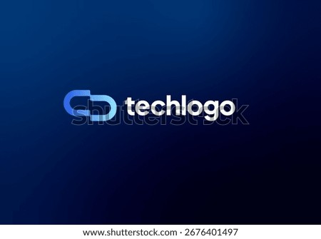 Technology logo design vector. Clean and modern tech logo design. Abstract technology symbol in simple style.