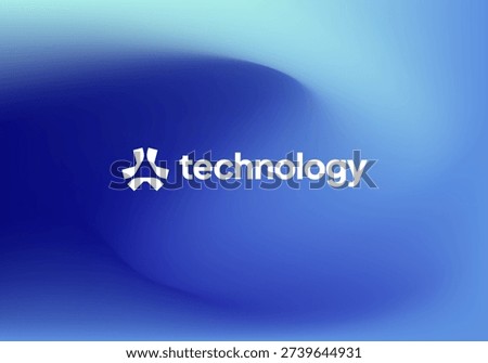 Technology logo design vector. Clean and modern tech logo design. Abstract technology symbol in simple style.