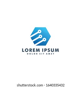 Technology logo design vector illustration