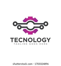 Technology Logo Design Vector Template