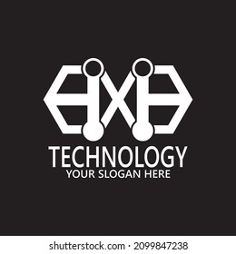 Technology logo design vector template