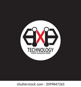 Technology logo design vector template