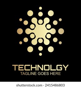 technology logo design vector template for corporate identity, technology, biotechnology, internet, system, Artificial Intelligence and computer.