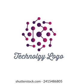 technology logo design vector template for corporate identity, technology, biotechnology, internet, system, Artificial Intelligence and computer.