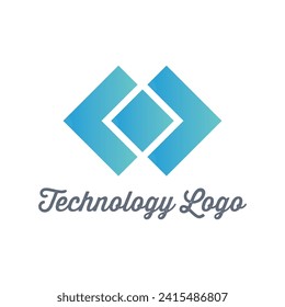 technology logo design vector template for corporate identity, technology, biotechnology, internet, system, Artificial Intelligence and computer.
