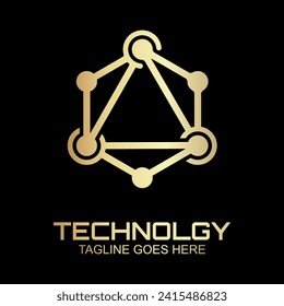 technology logo design vector template for corporate identity, technology, biotechnology, internet, system, Artificial Intelligence and computer.
