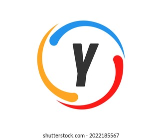 Technology logo design with Y letter concept. Y Letter technology logo