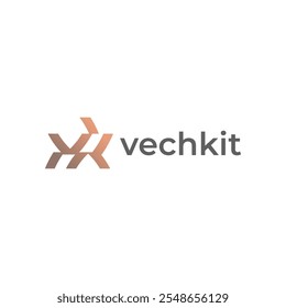 Technologie-Logo Designs Concept Letter VK, V, K Symbol Monogram Tech Logo