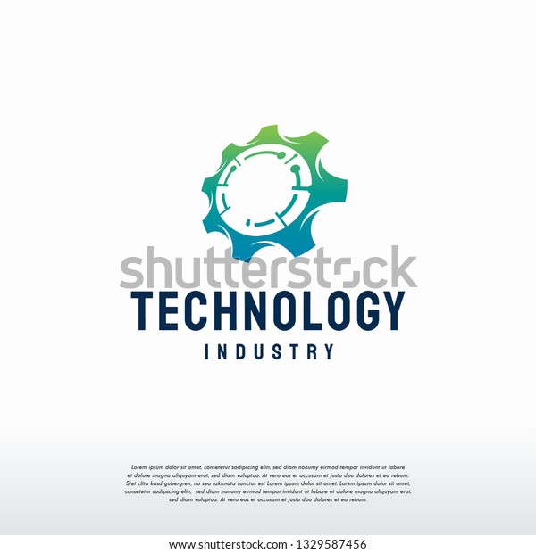 Technology logo designs, Gear Pixel Logo Template
Design Vector