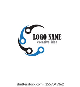 Technology Logo designs template, Connecting logo symbol template vector icon
