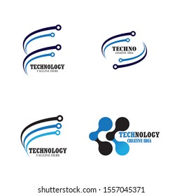 Technology Logo designs template, Connecting logo symbol template vector icon
