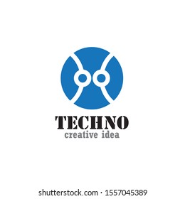 Technology Logo designs template, Connecting logo symbol template vector icon

