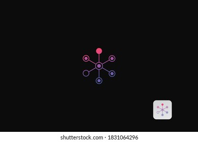 Diseño del logotipo de tecnología.Tecnología geométrica. Hexagón. Diseño del logotipo de Ai