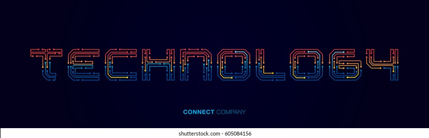 Technology logo  and digital abstract dot connection vector logo