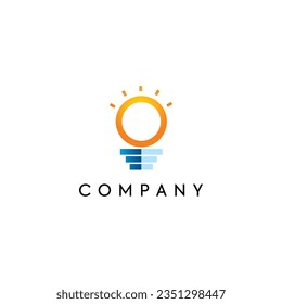 Technology logo, Education logo, Bulb, innovative, school, creative