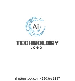 technology logo, emblem, design, abstract, icon, company