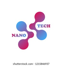 Technology logo in the form of atoms