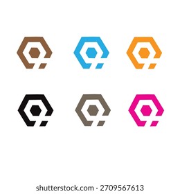 Technologie-Logo-Symbol Design eckig
