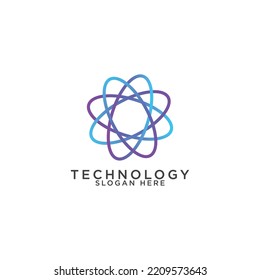 Technology logo icon design template. luxury, vector.