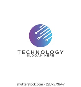 Technology logo icon design template. luxury, vector.