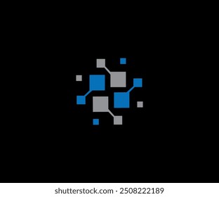 Design do conjunto de ícones de logotipo de tecnologia