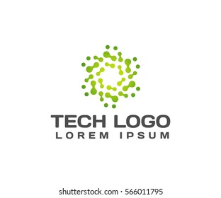 Technology logo. Technology Icon. Tech logo. Network Icon. Business, Connect, Network Logo. Biotechnology Concept. Molecule, Atom Icon.