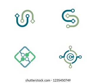 Technology logo illustration