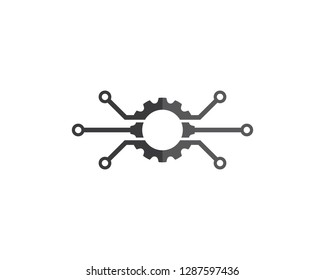 Technology logo illustration