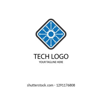 Technology logo illustration