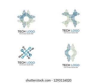 Technology logo illustration