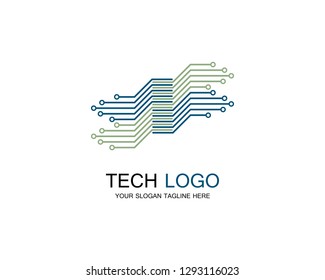 Technology logo illustration