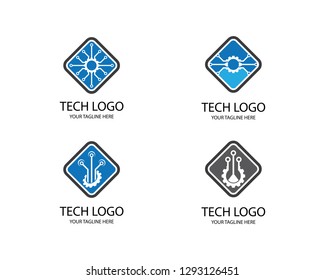 Technology logo illustration